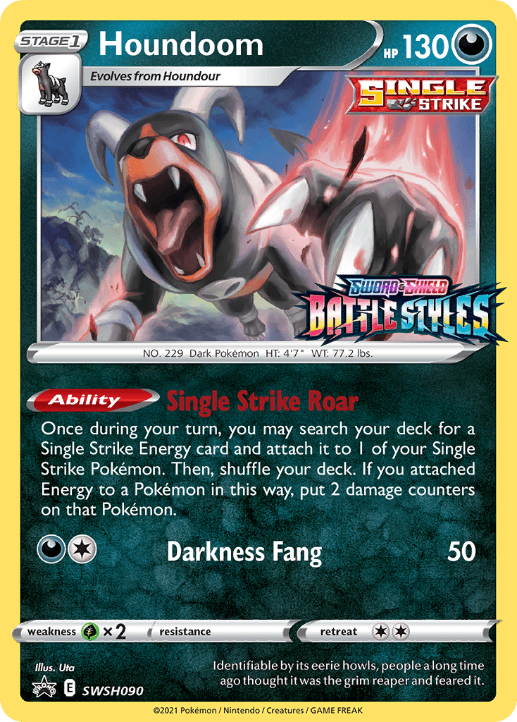 Houndoom (SWSH090) (Prerelease Promo) [Sword & Shield: Black Star Promos] Pokemon Single Pokémon  | Multizone: Comics And Games
