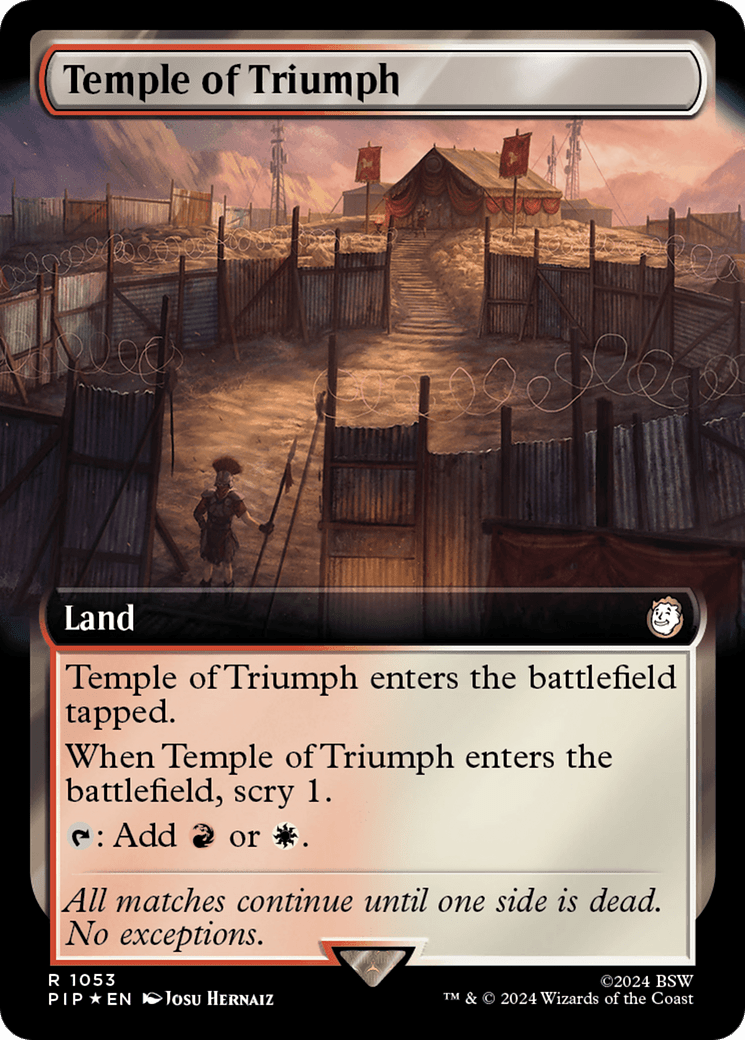 Temple of Triumph (Extended Art) (Surge Foil) [Fallout] MTG Single Magic: The Gathering  | Multizone: Comics And Games