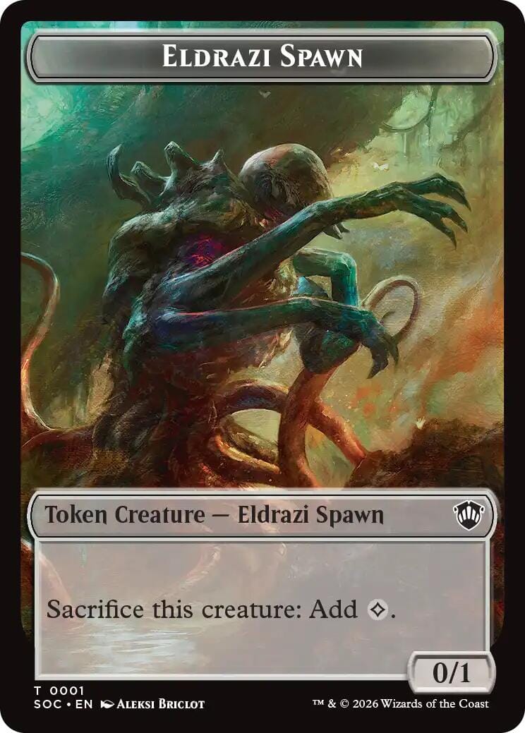 Eldrazi Spawn // Worm Double-Sided Token [Secrets of Strixhaven Commander Tokens] MTG Single Magic: The Gathering  | Multizone: Comics And Games