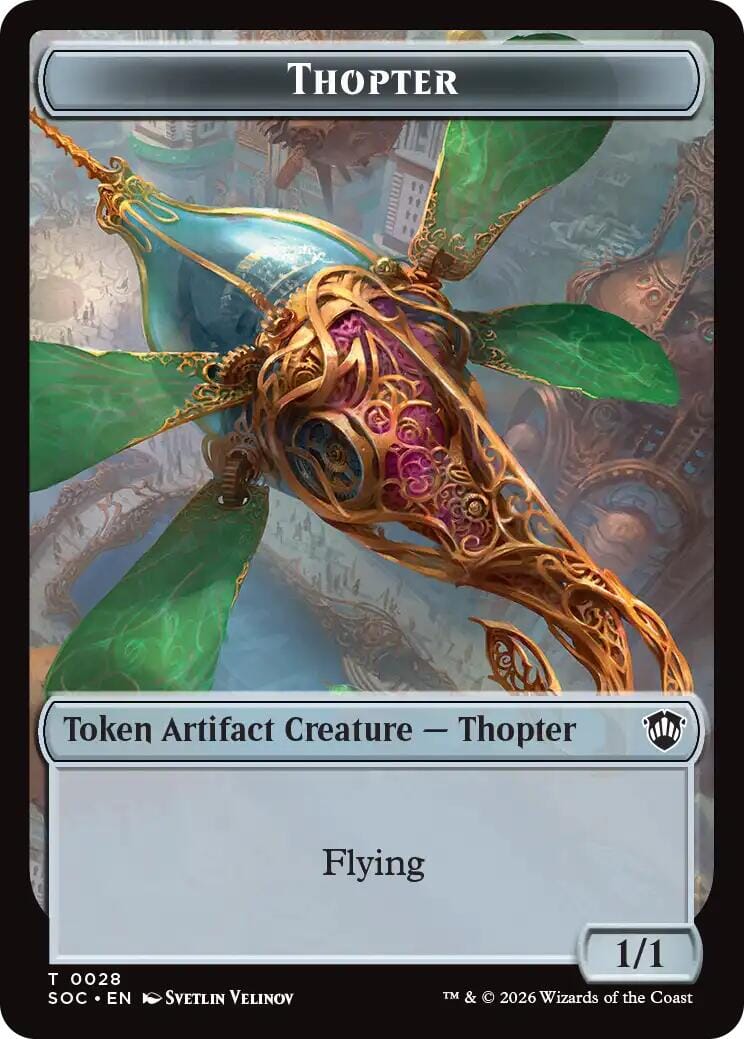 Thopter // Fractal (0004) Double-Sided Token [Secrets of Strixhaven Commander Tokens] MTG Single Magic: The Gathering  | Multizone: Comics And Games