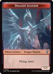 Dragon Illusion // Elemental (0002) Double-Sided Token [Secrets of Strixhaven Commander Tokens] MTG Single Magic: The Gathering  | Multizone: Comics And Games