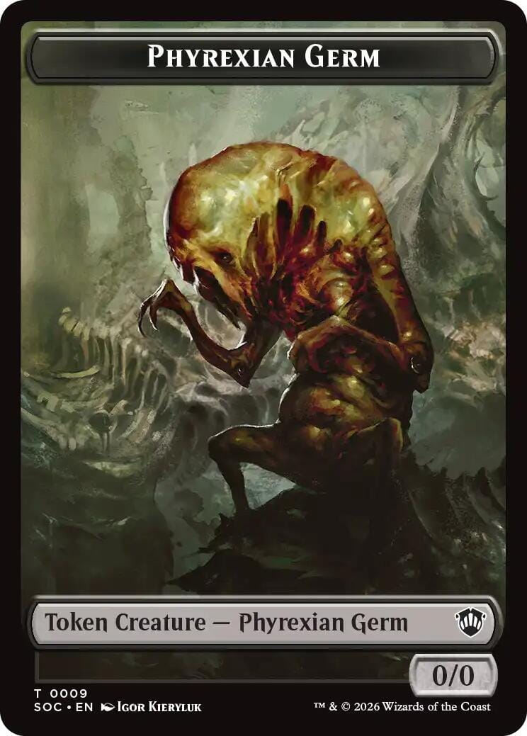Phyrexian Germ // Thopter Double-Sided Token [Secrets of Strixhaven Commander Tokens] MTG Single Magic: The Gathering  | Multizone: Comics And Games