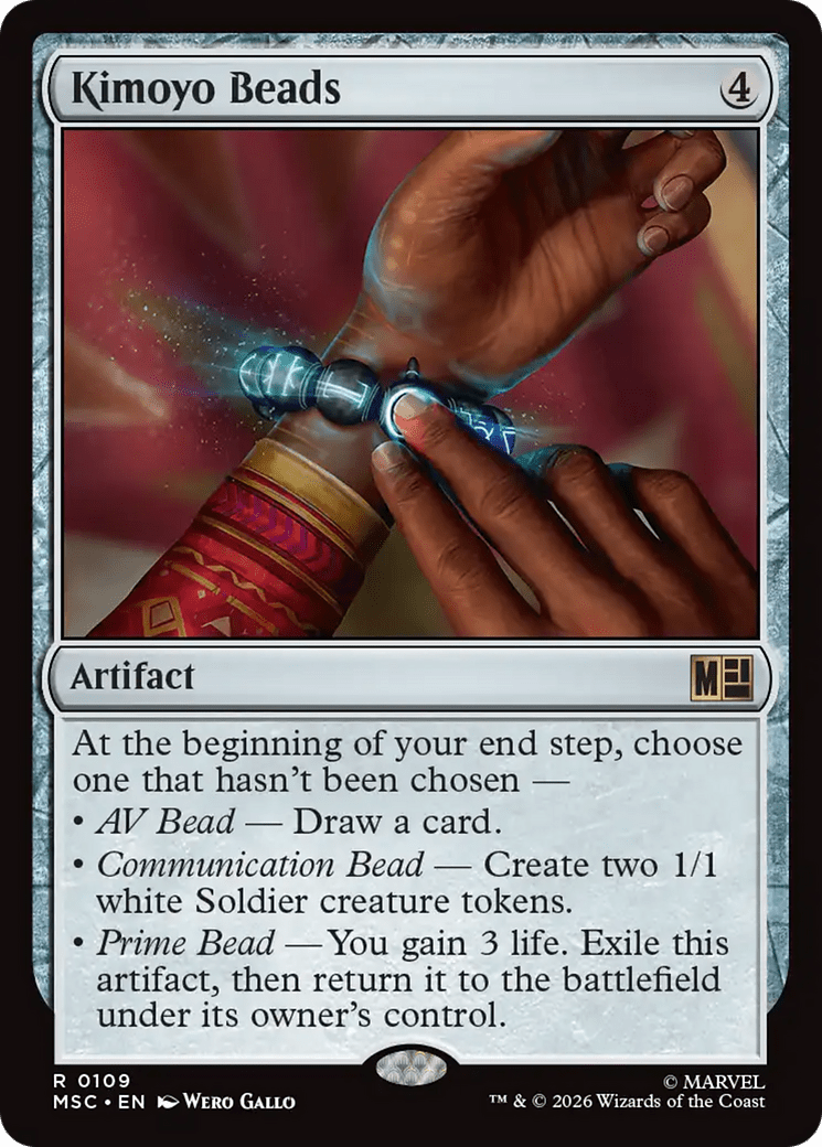 Kimoyo Beads (Surge Foil) [Marvel Super Heroes Commander] MTG Single Magic: The Gathering  | Multizone: Comics And Games