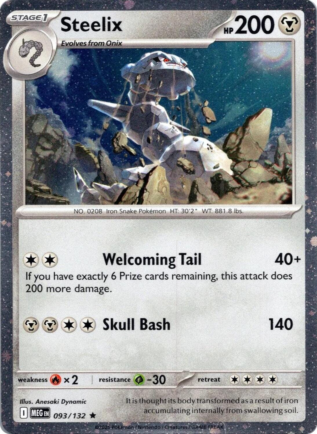 Steelix (093/132) (Cosmos Holo) [Mega Evolution: Base Set] Pokemon Single Pokémon  | Multizone: Comics And Games