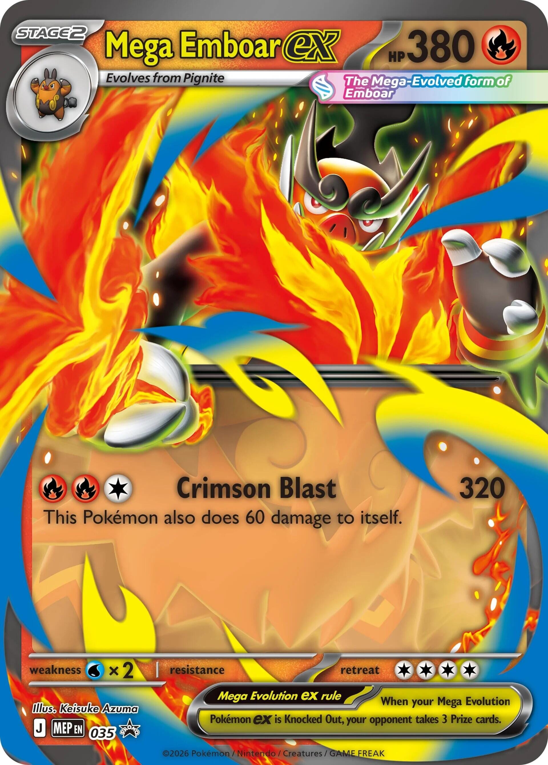 Mega Emboar ex (035) (Jumbo) [Mega Evolution Promo] Pokemon Single Pokémon  | Multizone: Comics And Games