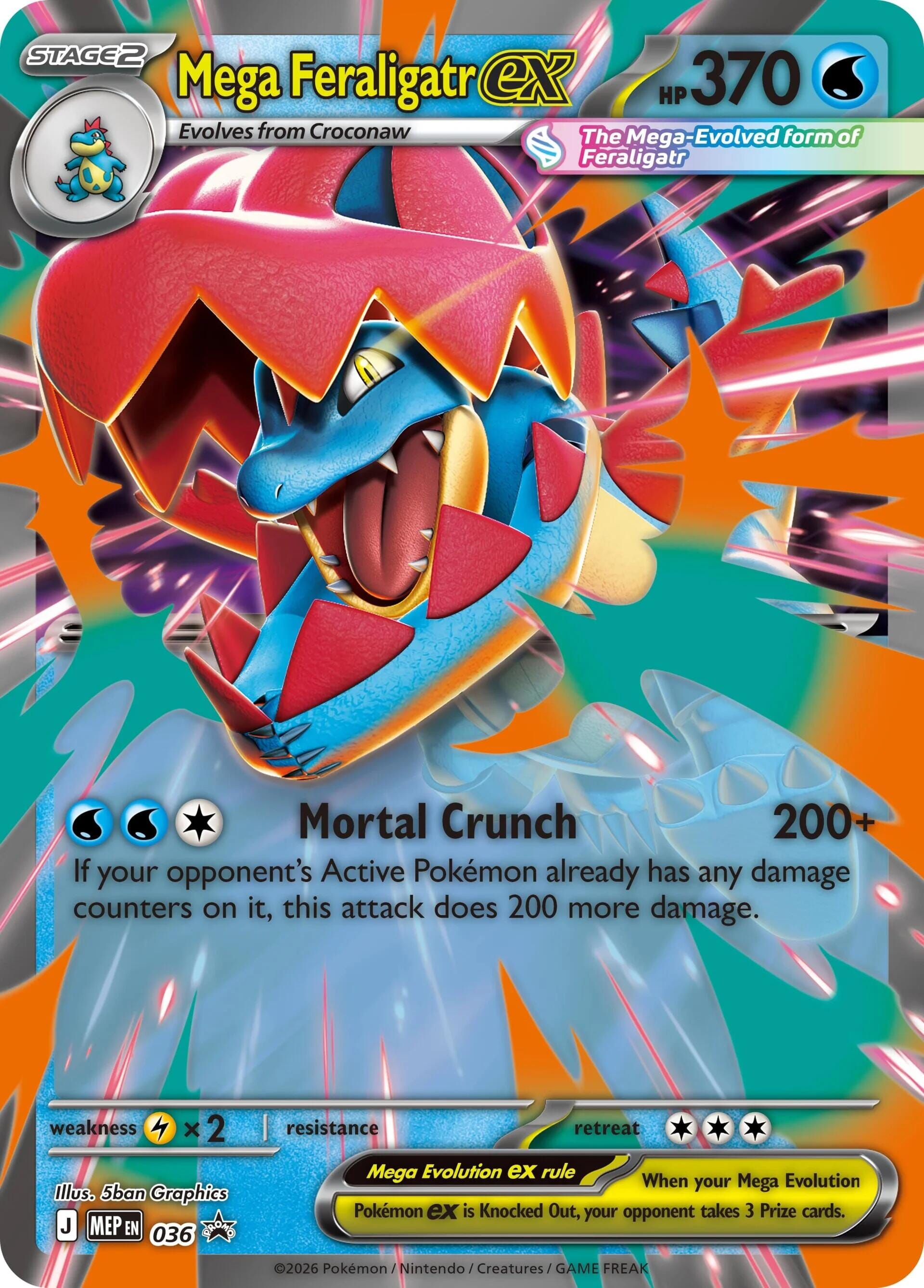 Mega Feraligatr ex (036) [Mega Evolution Promo] Pokemon Single Pokémon  | Multizone: Comics And Games
