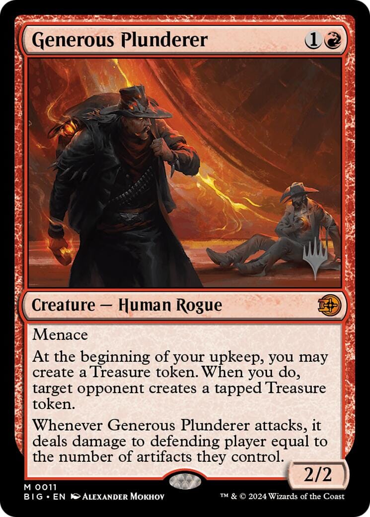Generous Plunderer [Outlaws of Thunder Junction Promos] MTG Single Magic: The Gathering  | Multizone: Comics And Games