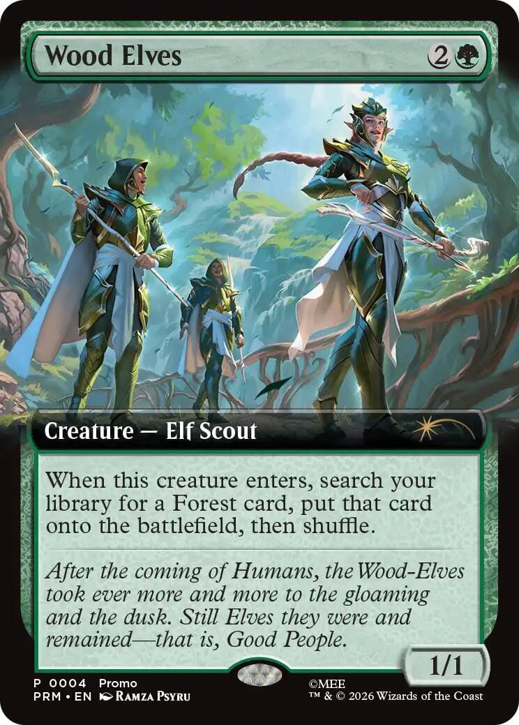 Wood Elves (Extended Art) [Media Promos] MTG Single Magic: The Gathering  | Multizone: Comics And Games