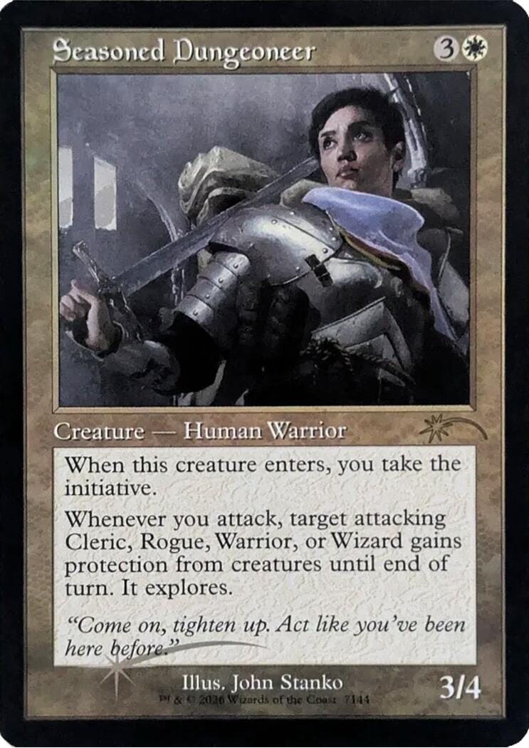 Seasoned Dungeoneer (Retro Frame) [Secret Lair Drop Series] MTG Single Magic: The Gathering  | Multizone: Comics And Games