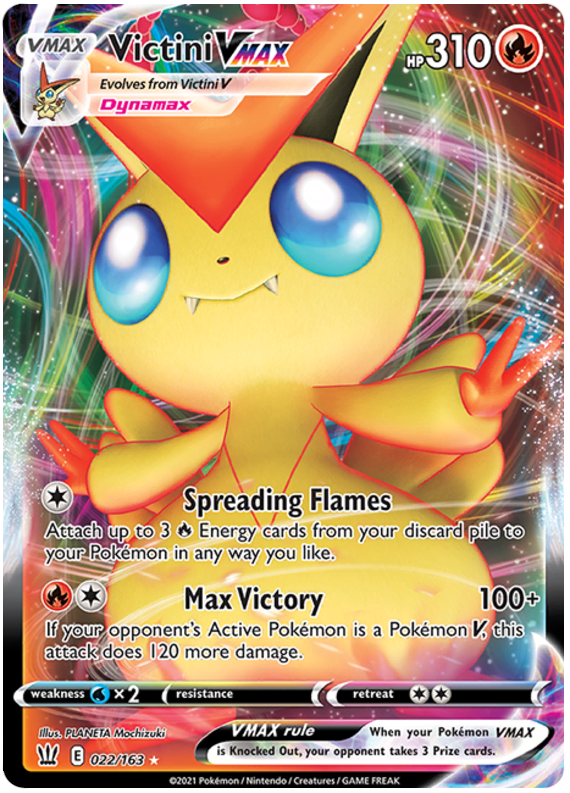 Victini VMAX (022/163) [Sword & Shield: Battle Styles] Pokemon Single Pokémon  | Multizone: Comics And Games
