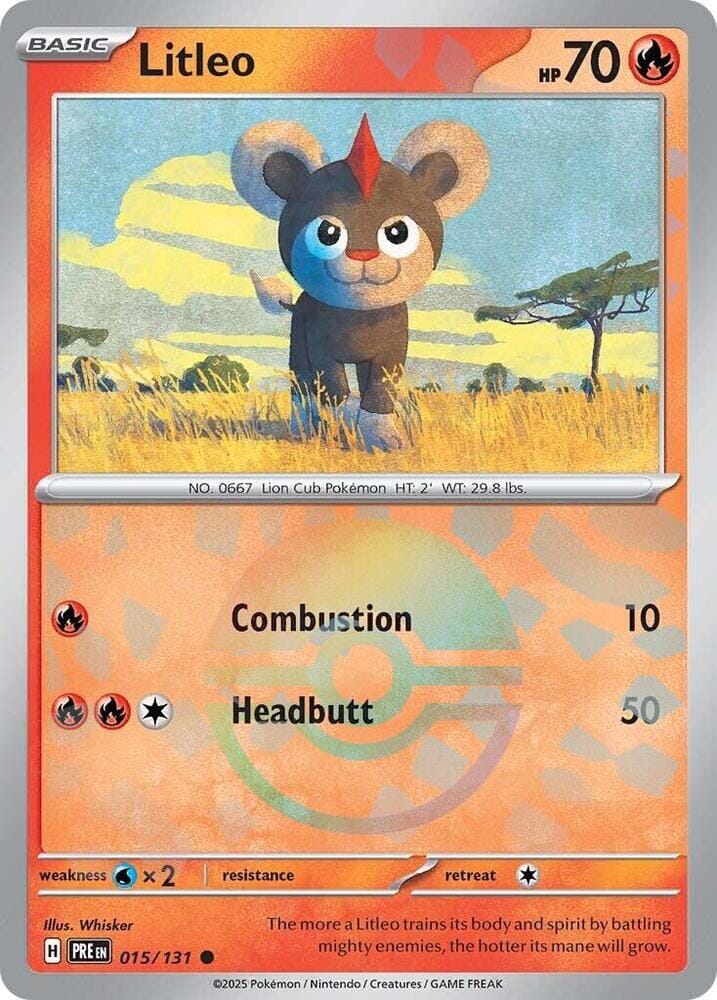 Litleo (015/131) (Poke Ball Pattern) [Scarlet & Violet: Prismatic Evolutions] Pokemon Single Pokémon  | Multizone: Comics And Games