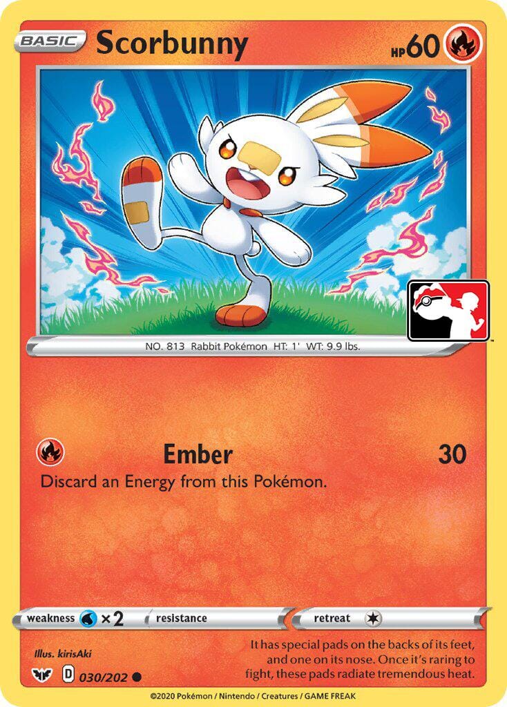 Scorbunny (031/202) (Library Exclusive) [Sword & Shield: Base Set] Pokemon Single Pokémon  | Multizone: Comics And Games