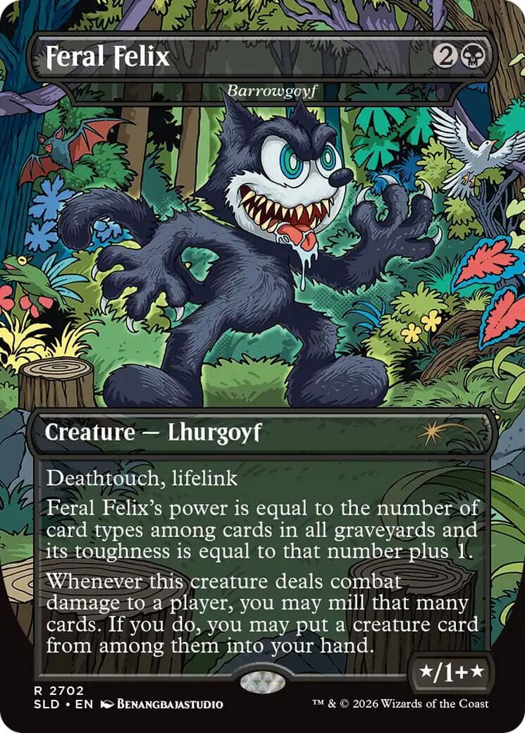 Feral Felix - Barrowgoyf [Secret Lair Drop Series] MTG Single Magic: The Gathering  | Multizone: Comics And Games