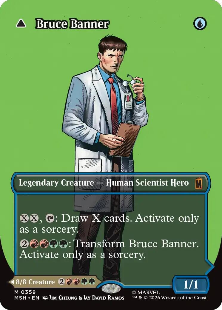 Bruce Banner (Borderless) (0359) [Marvel Super Heroes] MTG Single Magic: The Gathering  | Multizone: Comics And Games