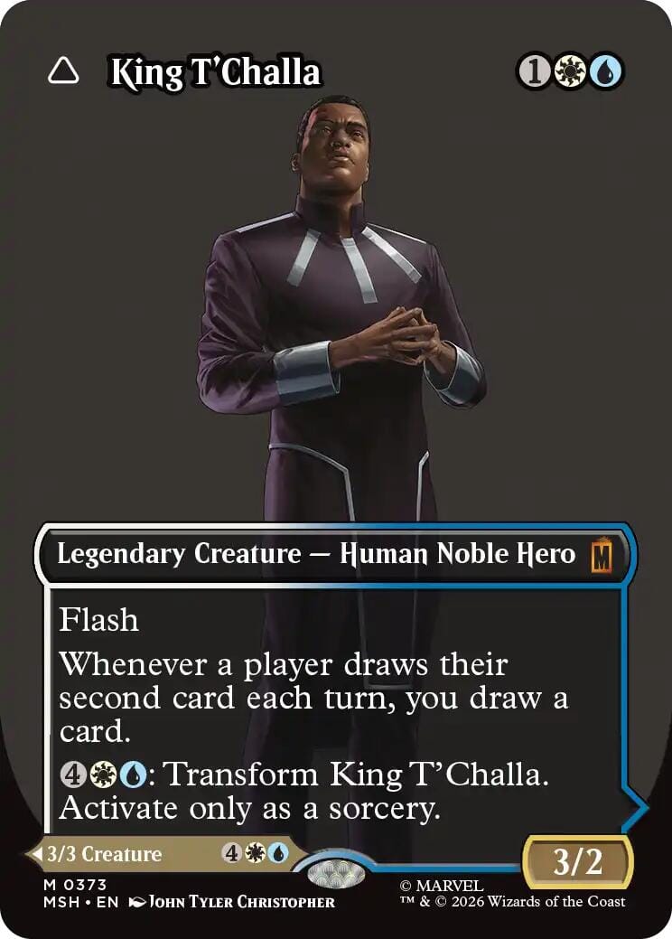 King T'Challa (Borderless) (0373) [Marvel Super Heroes] MTG Single Magic: The Gathering  | Multizone: Comics And Games
