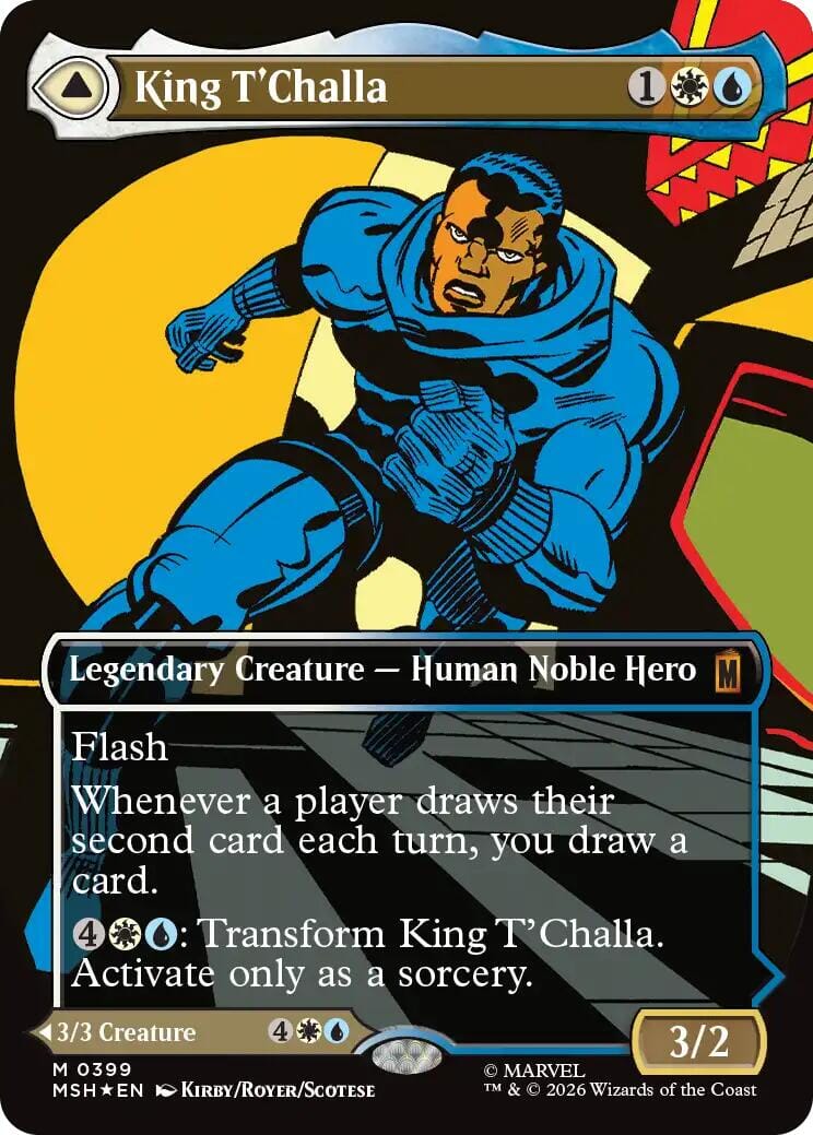 King T'Challa (Borderless) (0399) [Marvel Super Heroes] MTG Single Magic: The Gathering  | Multizone: Comics And Games