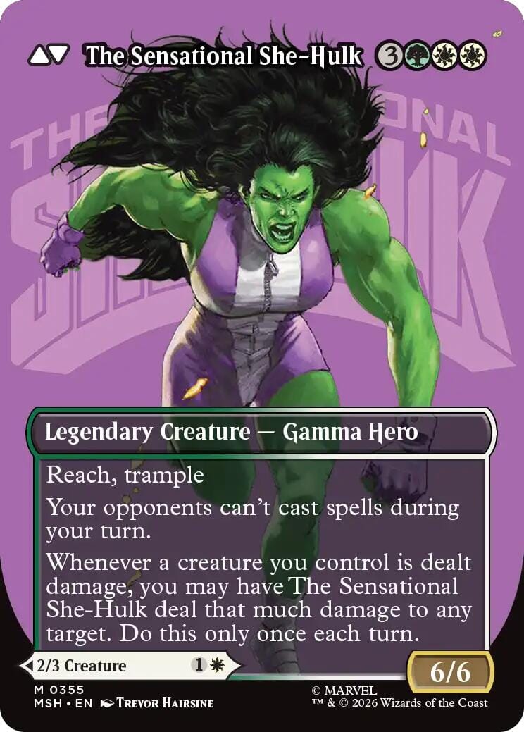 Jennifer Walters // The Sensational She-Hulk (Borderless) (0355) [Marvel Super Heroes] MTG Single Magic: The Gathering  | Multizone: Comics And Games