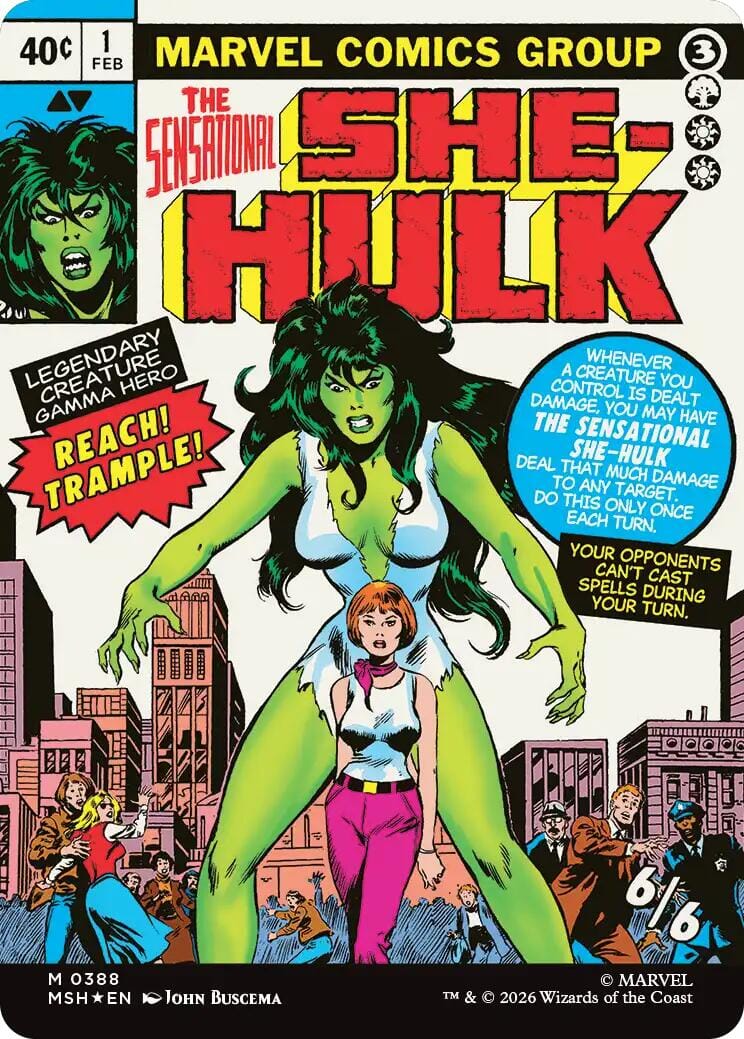 Jennifer Walters // The Sensational She-Hulk (Borderless) (0388) [Marvel Super Heroes] MTG Single Magic: The Gathering  | Multizone: Comics And Games