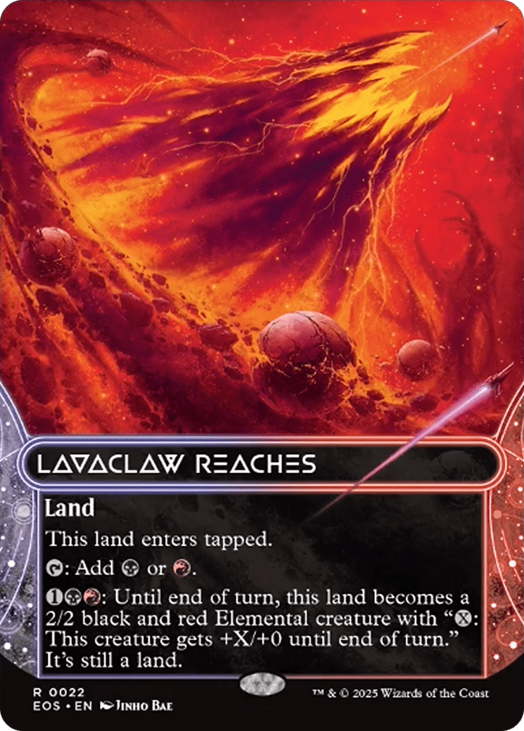 Lavaclaw Reaches (0022) (Borderless) [Edge of Eternities: Stellar Sights] MTG Single Magic: The Gathering  | Multizone: Comics And Games