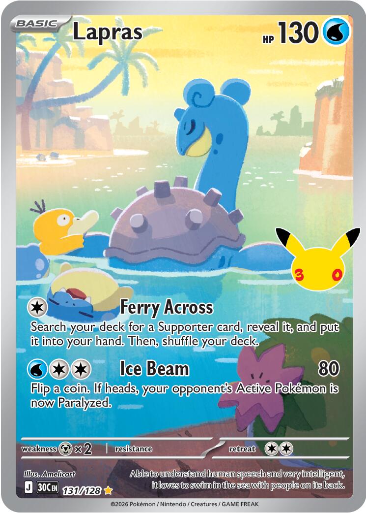 Lapras (131/128) [Mega Evolution: 30th Celebration] | Multizone: Comics And Games