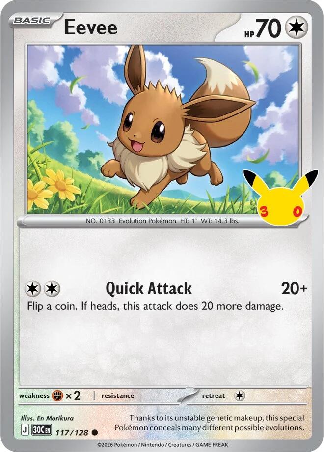 Eevee (117/128) [Mega Evolution: 30th Celebration] | Multizone: Comics And Games