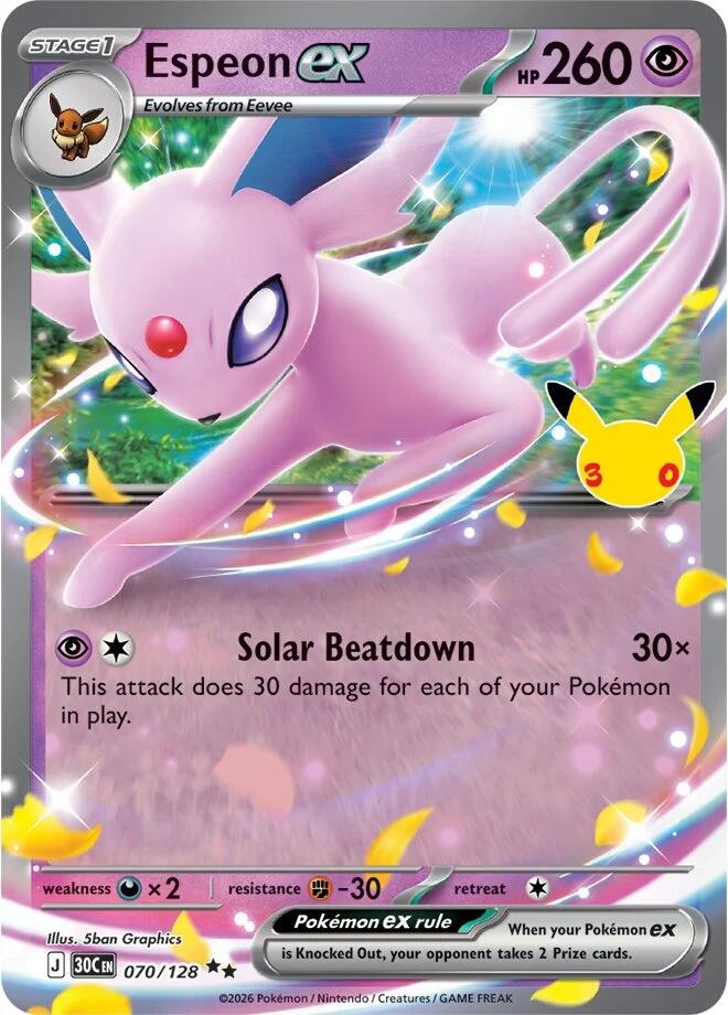 Espeon ex (070/128) [Mega Evolution: 30th Celebration] | Multizone: Comics And Games