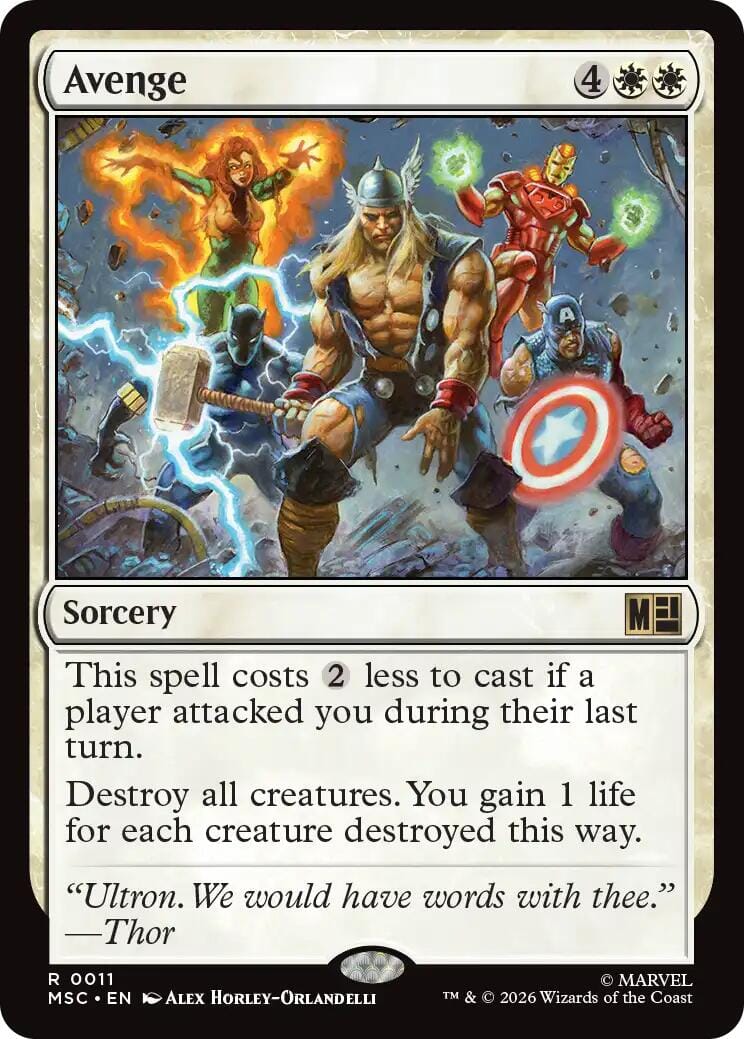 Avenge (Surge Foil) [Marvel Super Heroes Commander] MTG Single Magic: The Gathering  | Multizone: Comics And Games
