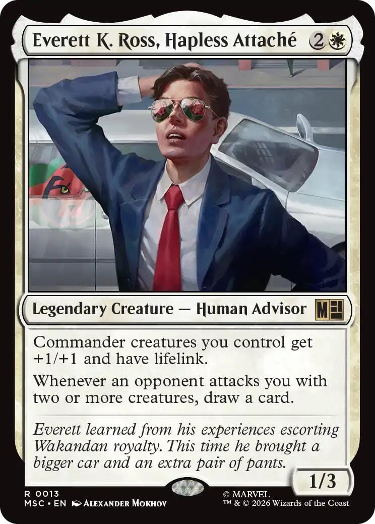 Everett K. Ross, Hapless Attache (Surge Foil) [Marvel Super Heroes Commander] MTG Single Magic: The Gathering  | Multizone: Comics And Games