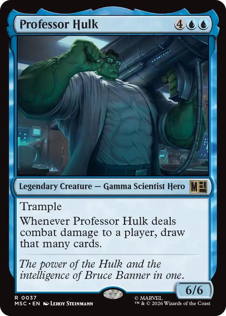 Professor Hulk (Surge Foil) [Marvel Super Heroes Commander] MTG Single Magic: The Gathering  | Multizone: Comics And Games