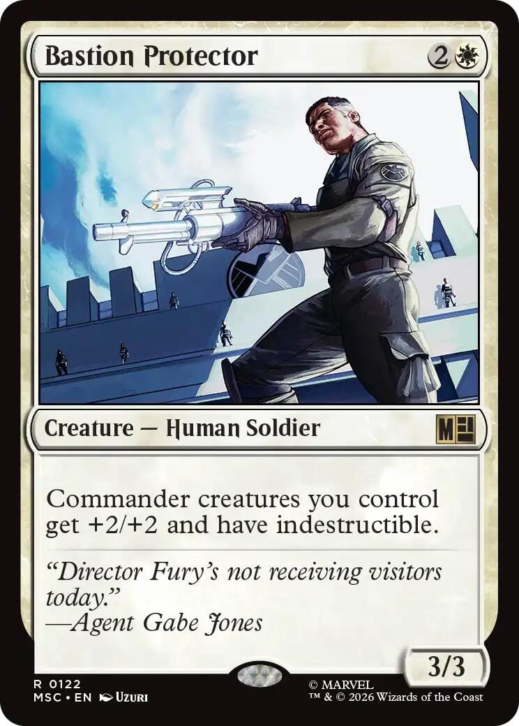 Bastion Protector (Surge Foil) [Marvel Super Heroes Commander] MTG Single Magic: The Gathering  | Multizone: Comics And Games