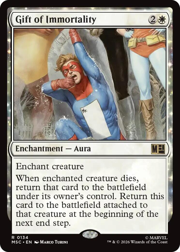 Gift of Immortality (Surge Foil) [Marvel Super Heroes Commander] MTG Single Magic: The Gathering  | Multizone: Comics And Games