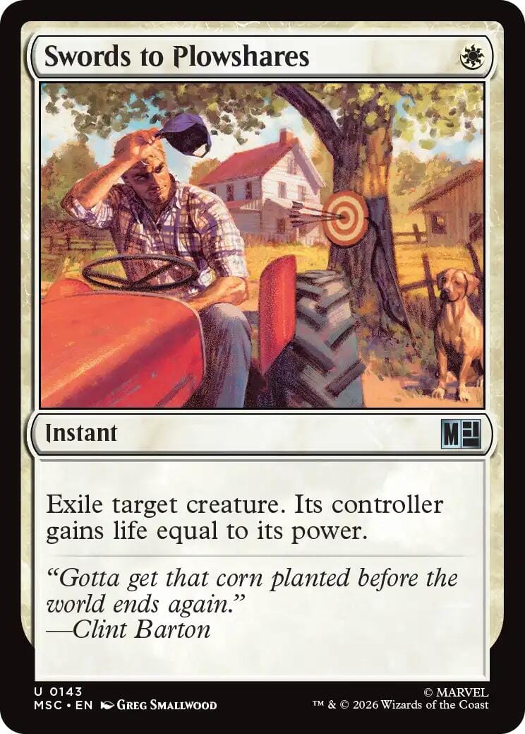 Swords to Plowshares (Surge Foil) [Marvel Super Heroes Commander] MTG Single Magic: The Gathering  | Multizone: Comics And Games