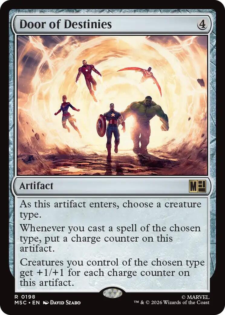 Door of Destinies (Surge Foil) [Marvel Super Heroes Commander] MTG Single Magic: The Gathering  | Multizone: Comics And Games