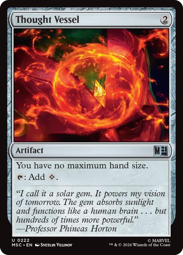 Thought Vessel (Surge Foil) [Marvel Super Heroes Commander] MTG Single Magic: The Gathering  | Multizone: Comics And Games