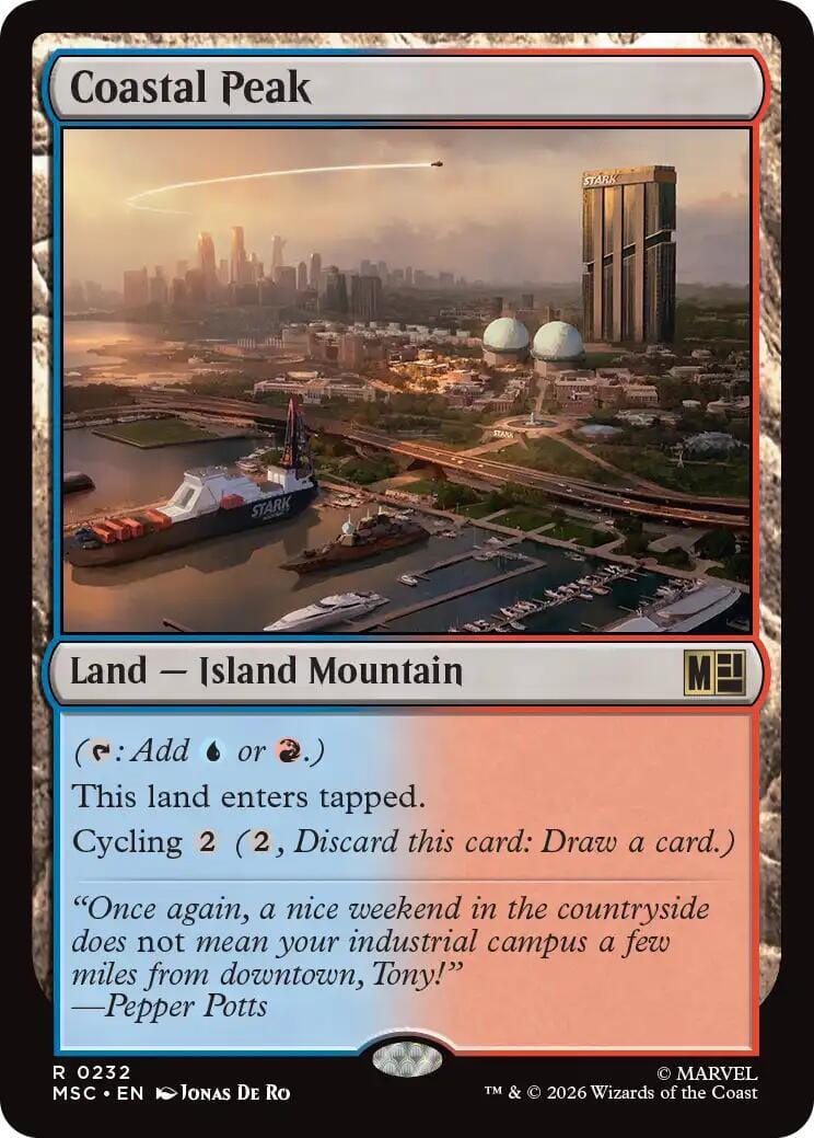 Coastal Peak (Surge Foil) [Marvel Super Heroes Commander] MTG Single Magic: The Gathering  | Multizone: Comics And Games