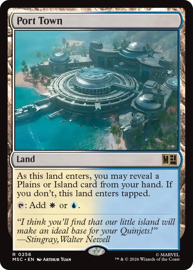 Port Town (Surge Foil) [Marvel Super Heroes Commander] MTG Single Magic: The Gathering  | Multizone: Comics And Games