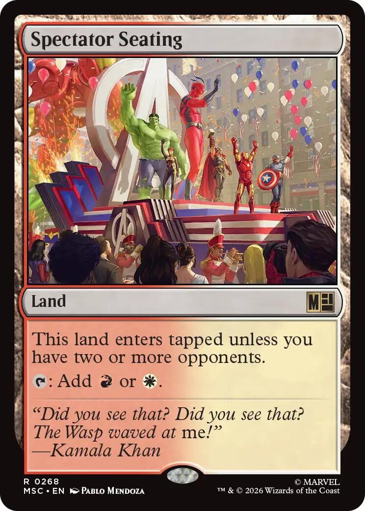 Spectator Seating (Surge Foil) [Marvel Super Heroes Commander] MTG Single Magic: The Gathering  | Multizone: Comics And Games