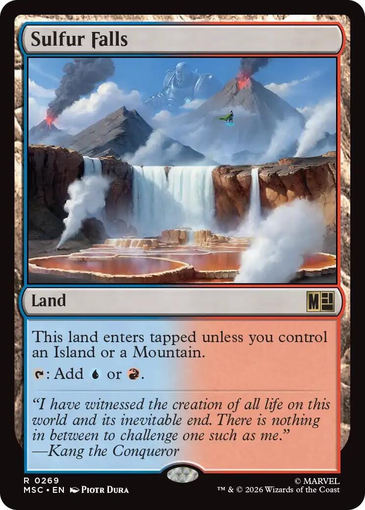 Sulfur Falls (Surge Foil) [Marvel Super Heroes Commander] MTG Single Magic: The Gathering  | Multizone: Comics And Games