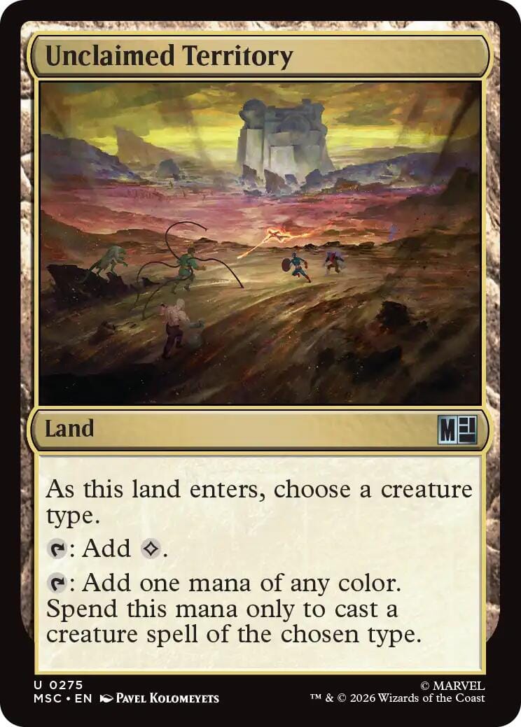 Unclaimed Territory (Surge Foil) [Marvel Super Heroes Commander] MTG Single Magic: The Gathering  | Multizone: Comics And Games