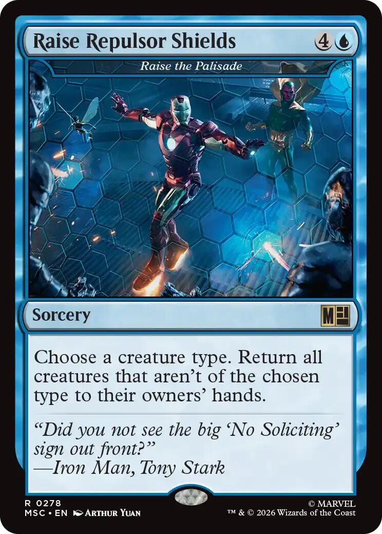 Raise Repulsor Shields - Raise the Palisade (Surge Foil) [Marvel Super Heroes Commander] MTG Single Magic: The Gathering  | Multizone: Comics And Games