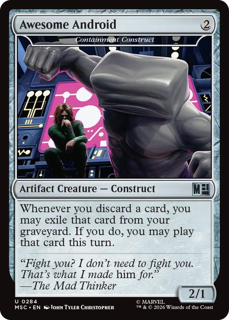 Awesome Android - Containment Construct (Surge Foil) [Marvel Super Heroes Commander] MTG Single Magic: The Gathering  | Multizone: Comics And Games