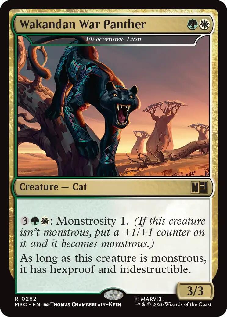Wakandan War Panther - Fleecemane Lion [Marvel Super Heroes Commander] MTG Single Magic: The Gathering  | Multizone: Comics And Games