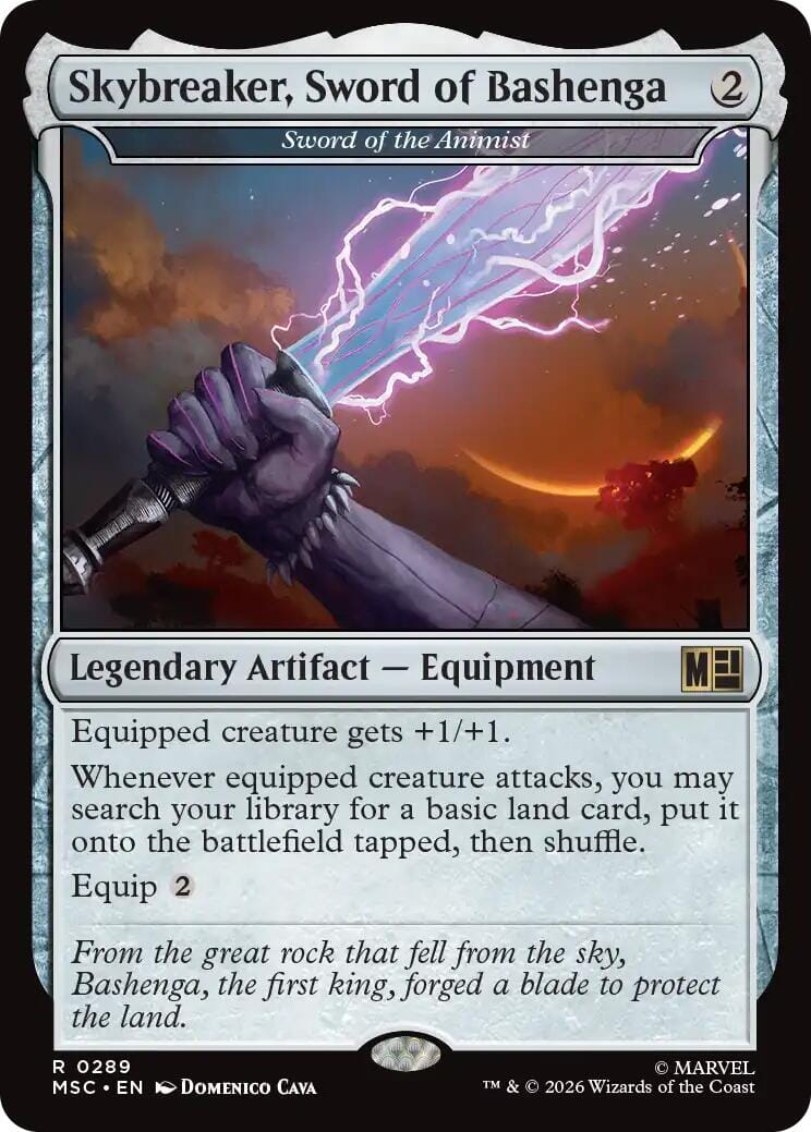 Skybreaker, Sword of Bashenga - Sword of the Animist [Marvel Super Heroes Commander] MTG Single Magic: The Gathering  | Multizone: Comics And Games