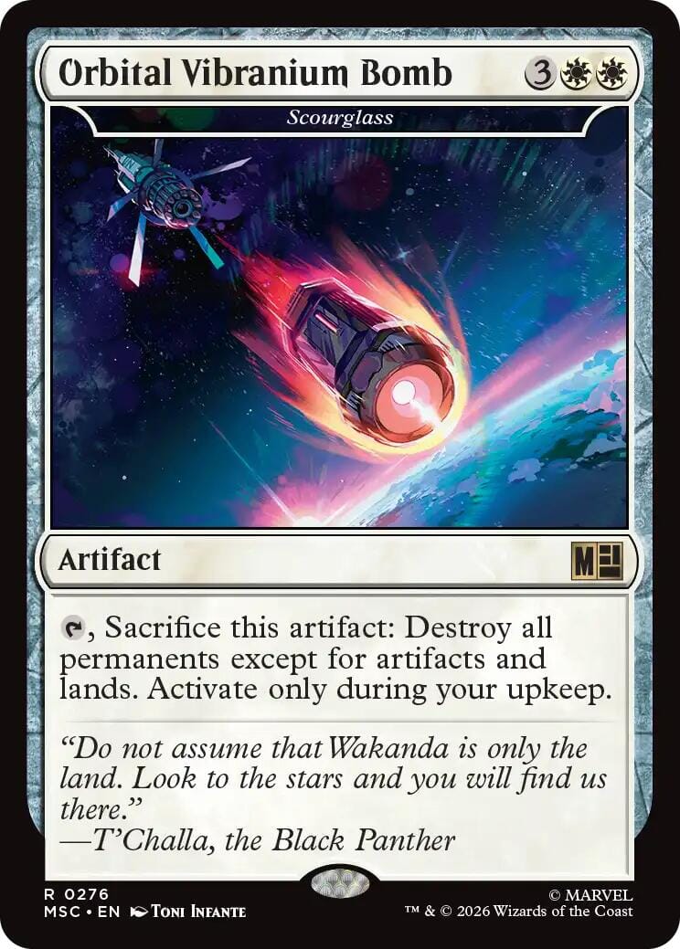 Orbital Vibranium Bomb - Scourglass (Surge Foil) [Marvel Super Heroes Commander] MTG Single Magic: The Gathering  | Multizone: Comics And Games