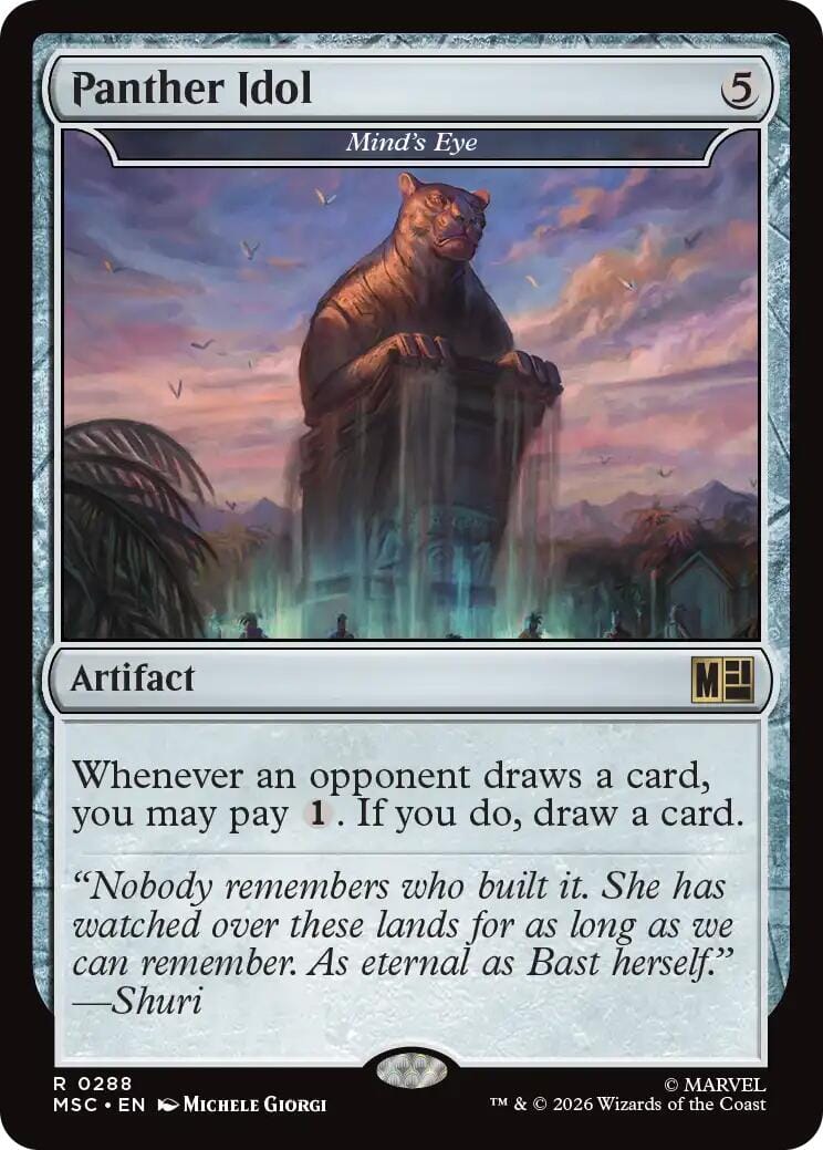Panther Idol - Mind's Eye (Surge Foil) [Marvel Super Heroes Commander] MTG Single Magic: The Gathering  | Multizone: Comics And Games