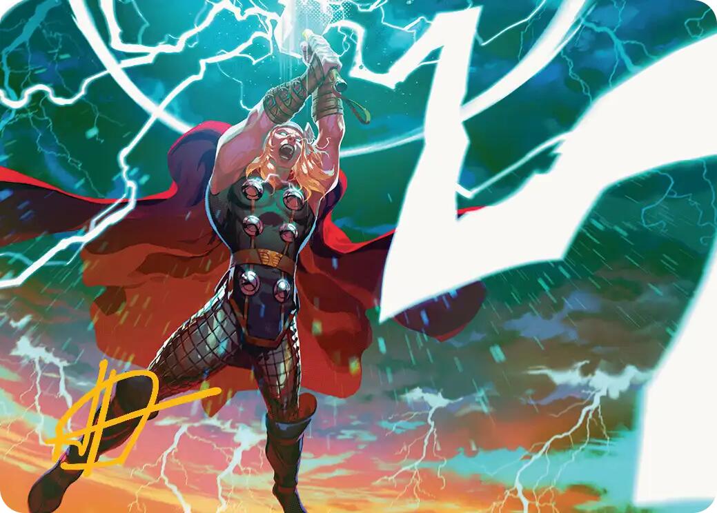 Lightning Strike Art Card (Gold-Stamped Signature) [Marvel Super Heroes Art Series] | Multizone: Comics And Games