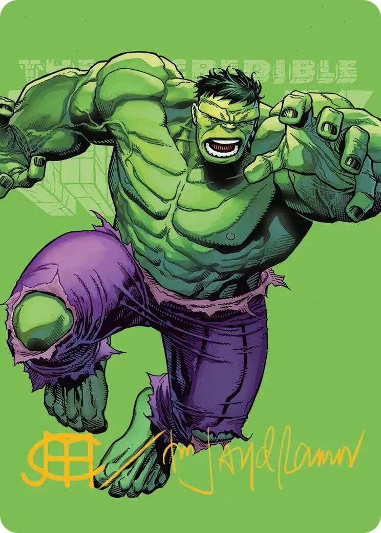 The Incredible Hulk Art Card (Gold-Stamped Signature) [Marvel Super Heroes Art Series] | Multizone: Comics And Games