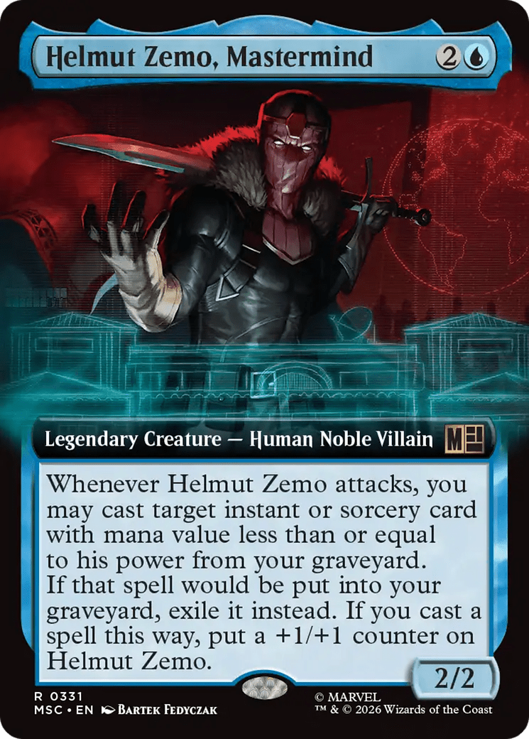 Helmut Zemo, Mastermind (Extended Art) [Marvel Super Heroes Commander] MTG Single Magic: The Gathering  | Multizone: Comics And Games