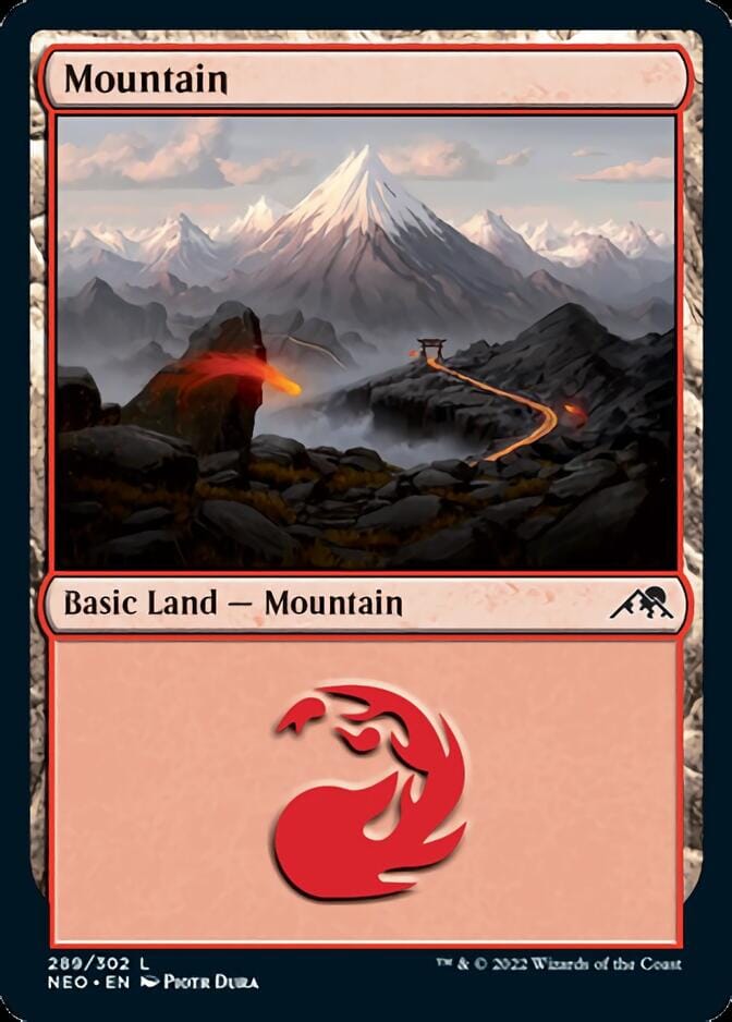 Mountain (289) [Kamigawa: Neon Dynasty] MTG Single Magic: The Gathering  | Multizone: Comics And Games