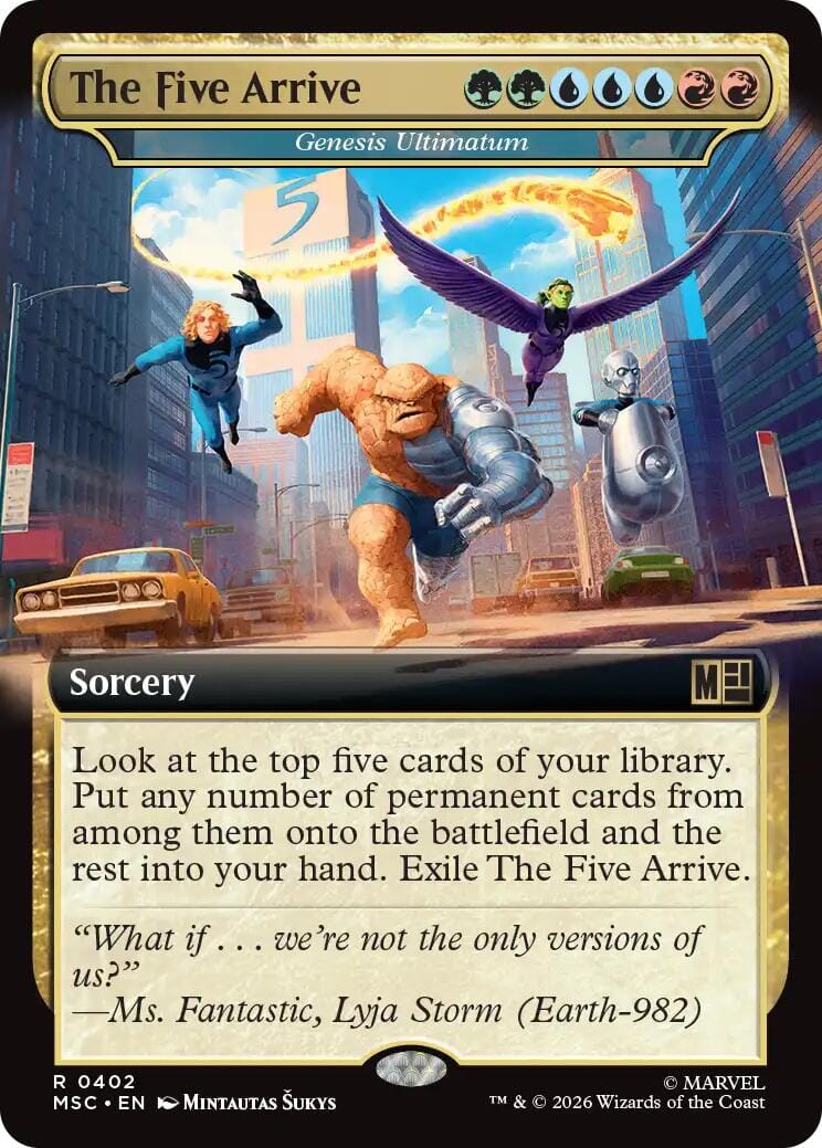 The Five Arrive - Genesis Ultimatum (Extended Art) [Marvel Super Heroes Commander] MTG Single Magic: The Gathering  | Multizone: Comics And Games